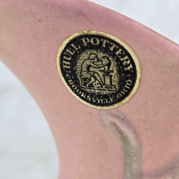 Vintage Hull Pottery Magnolia Matte Ewer Pink Yellow Blue Green Collectible - Picture 3 of 15